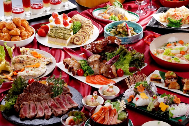 松江エクセルホテル東急、冬の味覚を堪能するディナーブッフェを開催。心温まる料理とアニバーサリーケーキの特典付き。