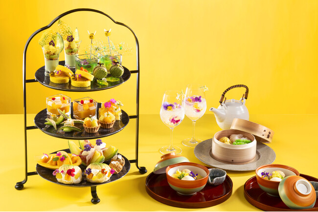 富山のホテルで南砺市産エディブルフラワーが彩る贅沢な時間を。“マンゴーとメロン”を主役にしたアフタヌーンティーが4月より登場！
