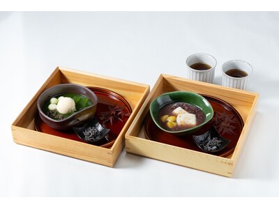 京都の静謐な空間で楽しむ午後のひととき。秋冬の豊かな風味があふれる温かな栗ぜんざいと、老舗が誇る抹茶のほろ苦さが心地よいひんやり抹茶冷ぜんざいを京都東急ホテルにて提供。