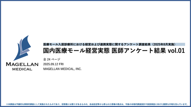 医療モール入居診療所の経営実態を明らかにする試みの第１弾として、医師アンケート結果を公開（2025年8月調査）