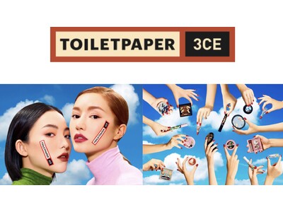 【待望の日本上陸！】[3CE × TOILETPAPER]コラボコスメ発売記念で、限定デザインのSNS映えスポットが原宿店に登場！！