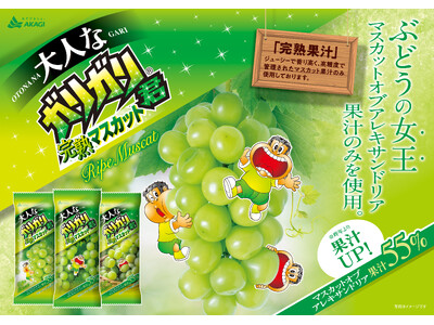 従来品よりマスカット果汁増量 完熟したジューシーなぶどうの味わいをお届け！ 「大人なガリガリ君完熟マスカ...