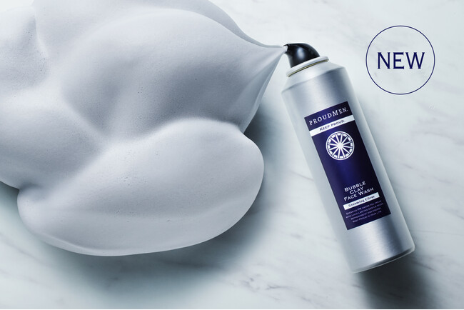 【プラウドメン】1秒で超濃密泡。皮脂・毛穴汚れを落とす炭酸＊泡洗顔『バブルクレイフェイスウォッシュ』が新登場。