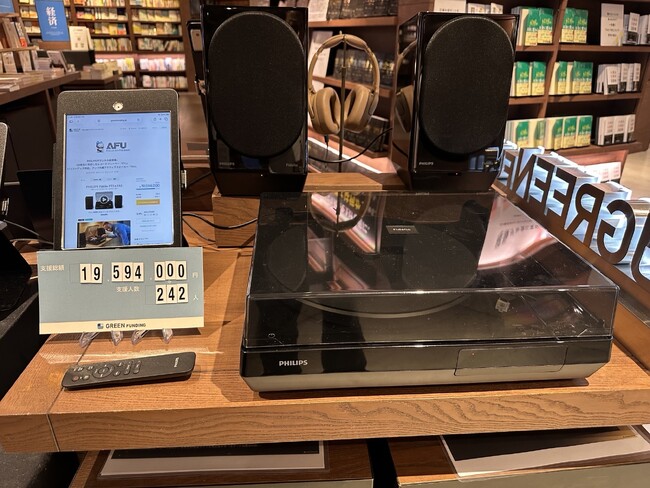�y���m�点�z�~�c �Ӊ����X�ASHIBUYA TSUTAYA�ɂăN���E�h�t�@���f�B���O����PHILIPS���R�[�h�v���[���[FT1�A�A�N�e�B�u�X�s�[�J�[FA3�����Ԍ���W�����B