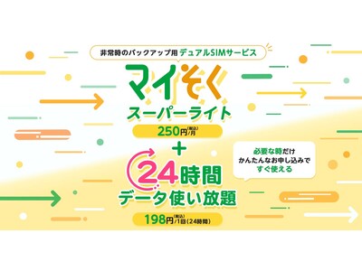 mineo マイそく専用オプション「24時間データ使い放題」を値下げ 企業