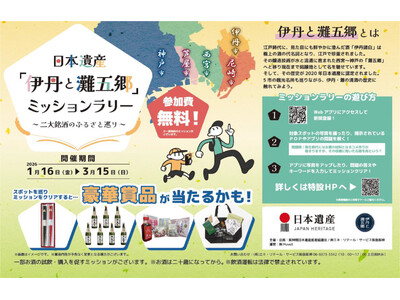 日本遺産「伊丹と灘五郷」ミッションラリー ～二大銘酒のふるさと巡り～ 銘醸地ゆかりの五市を巡る街歩きイベントを開催！