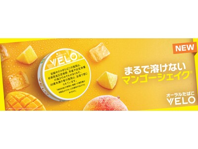 オーラルたばこ「VELO」、ひんやりとした新フレーバー「ベロ・マンゴー・アイス・ミディアム」を11月2日（月）より新発売