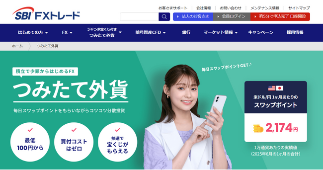 SBI FXトレード、「つみたて外貨」ホームページを全面リニューアル!