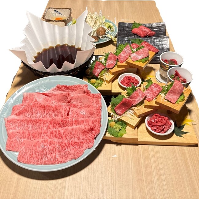 成田の「すき焼き・しゃぶしゃぶ・ふぐ専門店 伊佐」、1月20日より和牛すき焼き・しゃぶしゃぶを本格始動! まず”肉を選ぶ” という新スタイルを展開。記念として2月8日まで和牛メニュー15%OFF