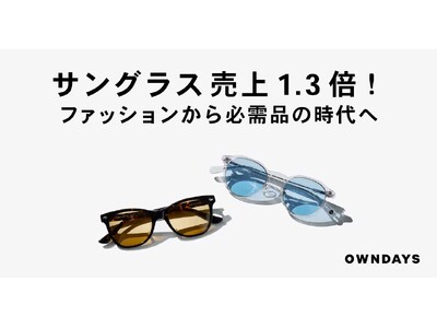 【OWNDAYS | オンデーズ】国内最高41.8℃の猛暑でサングラス売上が昨年比1.3倍※に！「目を守る」意識の高まりを受け、晩夏もお得な「サングラスフェア」を開催