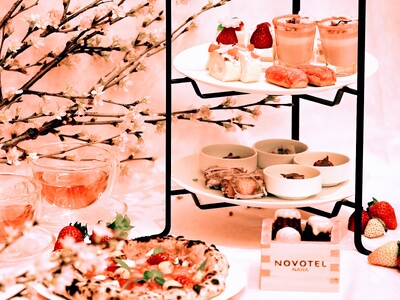 【ノボテル奈良】桜と苺が織りなすスプリングアフタヌーンティー