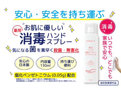 【GO to Travelの必需品!この冬に備える】日本製の薬用消毒ハンドスプレーを1本380円の特別価格でご提供!】どこでも使えるハンディータイプでシュッ!とするだけでウィルスを殺菌・除去・無毒化!