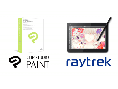 「CLIP STUDIO PAINT」が筆圧ペン付属の10インチWindowsタブレット「raytrektab」にバンドル 