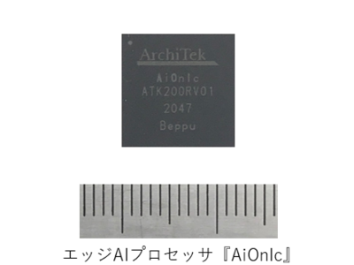 独自アーキテクチャ『aIPE』を搭載した初の自社チップ『AiOnIc(R)』のサンプルを開発                   