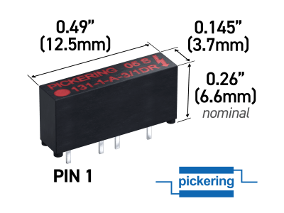 ピカリング エレクトロニクス、業界最小サイズの高電圧リードリレーを発表