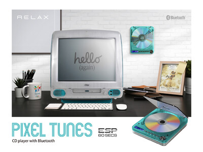 レトロフューチャーなBluetooth対応CDプレーヤー「RELAX PIXEL TUNES