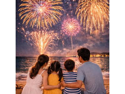 【4月4日限定】“万博級”約10,000発の大規模花火を海辺で満喫。大阪・貝塚市「うみテラス二色の浜」が...