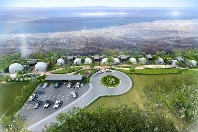 22年3月19日グランドオープン 大阪湾の絶景に耽るluxuryグランピング Sky Dome スカイドーム 阪南 Pr Times Web東奥