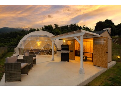 【1泊2食付・最大20%OFF】伊豆の高台に佇む絶景グランピング〈メモリアコリーナ伊豆80〉が、5月10...