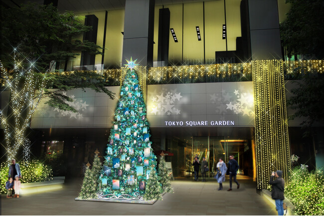 京橋エリア最大級、再エネ由来電力で17万個のLED電球が灯る「2025東京スクエアガーデン ウィンターイルミネーション」開催