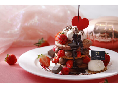 甘酸っぱいいちごたっぷり！『メルティーラブ ストロベリー&ショコラパンケーキ』新登場