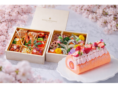 桃の節句をお祝いする、いちご尽くしの「ひなまつりロールケーキ」と、お花見におすすめのホテル特製 「桜花見...
