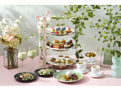 新緑が美しく輝く表参道で、抹茶とピスタチオのグリーンが奏でる『Matcha Pistachio Green Luxe Afternoon Tea』新登場