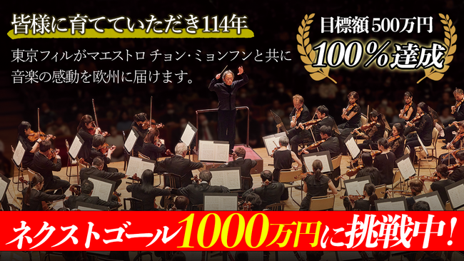 東京フィルハーモニー交響楽団、10-11月のヨーロッパ・ツアー2025へ向けた クラウドファンディングの当初目標達成＆ネクストゴール設定！