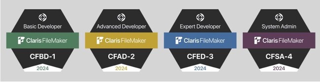 ローコード開発プラットフォーム「Claris FileMaker」の技術者試験 全 ４ 種がピアソンVUE で受験可能に