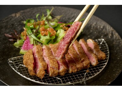 美味しさと楽しさを追求した新感覚のサーロイン牛カツ 日本酒プレミアムラウンジ「一献風月by PERIE ...