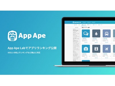 アプリ分析メディア「App Ape Lab」でランキング公開開始