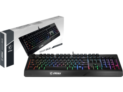 MSI、手頃な価格で充実の機能を搭載したエントリークラスのゲーミングキーボード「VIGOR GK20 GAMING KEYBOARD」を発売