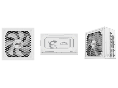 MSI、モジュラーケーブルやコネクタ、筐体を全てホワイトにしたATX電源