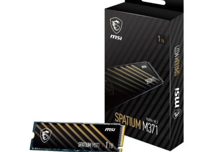 MSI、PCIe Gen3とSATA III接続のSSD「SPATIUM M371 NVMe M.2 シリーズ」と「SPATIUM S270 SATA 2.5" シリーズ」の一般発売を開始