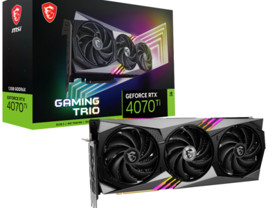 MSI、NVIDIA(R) GeForce RTX(TM) 4070 Ti を搭載したグラフィックスカード「GeForce RTX(TM) 4070 Ti GAMING TRIO 12G」を3店舗にて限定販売