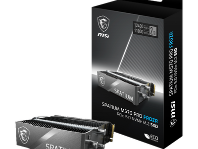 MSI、SPATIUMシリーズでPCIe Gen5対応のM.2 SSD「SPATIUM M580 PCIe 5.0 NVMe M.2 2TB FROZR」を発売
