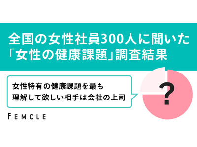 女性特有の健康課題を最も理解して欲しい相手は「会社の上司」。全国の女性社員300人に聞いた「女性の健康課題」調査結果を国際女性デーに合わせ公表