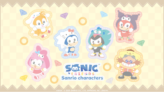 『SONIC & FRIENDS』とサンリオキャラクターズのコラボ　コラボキャラクター「シャドウ」×「ハンギョドン」のイラストを公開！コラボ商品をセガストア トーキョーにて先行発売決定