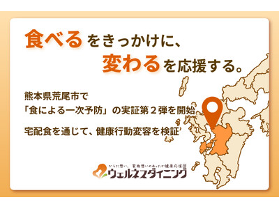 【ウェルネスダイニング】熊本県荒尾市で“食による一次予防”を実証　宅配食を通じた健康行動変容の第2弾を開始