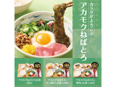 愛媛県産“アカモク”を使用した定食が「やよい軒」に登場　栄養たっぷり！ねばねば食材×海鮮×卵黄の贅沢な一杯『アカモクねばとろ定食』