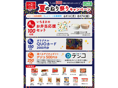 「夏のねり祭り」キャンペーンが6月1日よりスタート！いちまさ（一正蒲鉾）の対象商品でお弁当応援セットなど合計500名にオリジナル賞品が当たるチャンス！