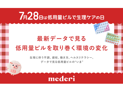 7月28日は「低用量ピルで生理ケアの日」最新データで見る低用量ピルを取り巻く環境の変化