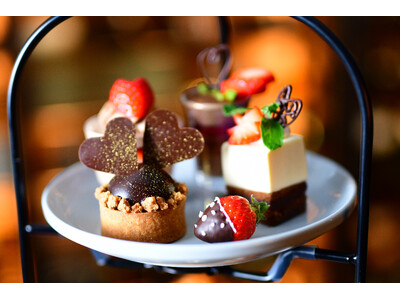 【北新地 アントレーズ】1日8組限定　バレンタイン　いちごアフタヌーンティー「Chocolate × Strawberry」が登場