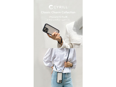 【 CYRILL(シリル) 】、iPhone12 / 12Pro用 リストストラップ+ボディストラップケース「クラシックチャーム」15％割引中！