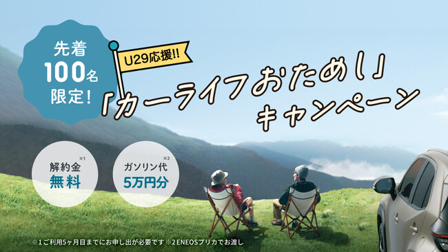 はじめてのクルマはKINTOで！【U29応援】カーライフおためしキャンペーン