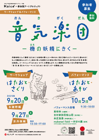 プレスリリース「【京都府】機(はた)道具に耳をすまし、自分だけの表現を　～織物のまち・丹後で「音」がテーマの参加型アートプロジェクト開催～」のイメージ画像