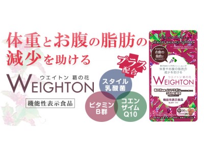 【新発売！】あなたも肥満群かも？体重やお腹の脂肪の減少を抑える機能性表示食品『　ウエイトン葛の花　』発売開始。