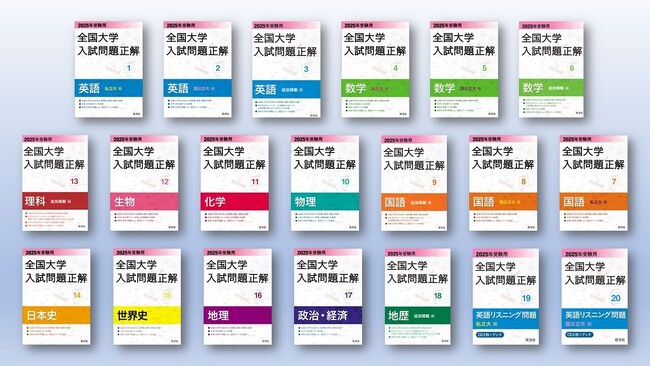 刊行89年のロングセラー！「2025年受験用 全国大学入試問題正解」シリーズ、6月28日（金）に刊行！