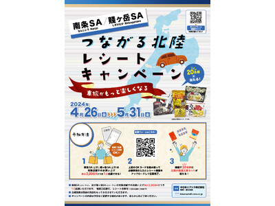 E8 北陸道にて「つながる北陸レシートキャンペーン」を開催します