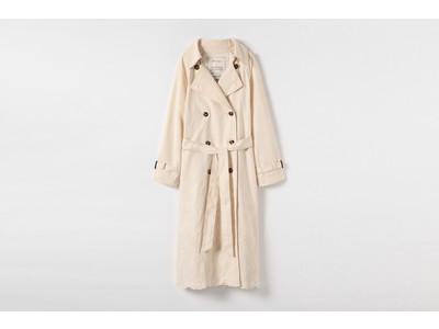 オーガニックコットンのトレンチコートが新登場！！「フラワー刺繍トレンチコート」「ヤクギャバジンロングトレンチコート」2020年9月4日新発売